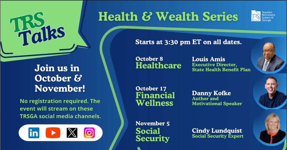 TRS Talks Health and Wealth Series information